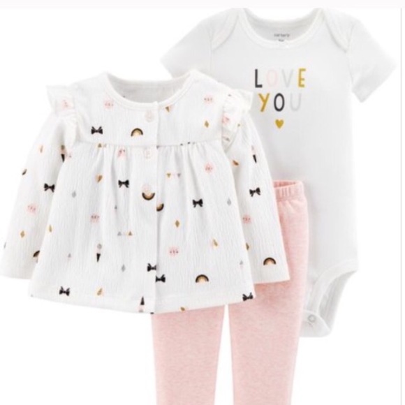 Carter's Other - Carter's | Girls Newborn 3 Piece Set Outfit